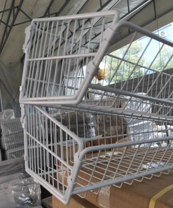 клетка провода OEM аксессуаров супермаркета 900mm включая в набор отложенных изменений покрытая порошком