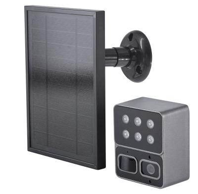 Da câmera exterior da luz do PIR-Movimento-sensor da bateria solar de WIFI do projetor visão noturna em dois sentidos incorporado da voz da bateria de lítio