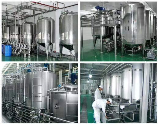 Tanques de almacenamiento de líquidos al vacío de acero inoxidable 304 de 1000L para la industria cosmética