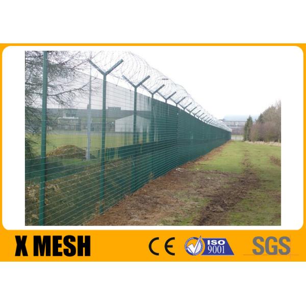 Eco Friendly Pvc Coated 358 Anti Climb Fence Green Color Commercial