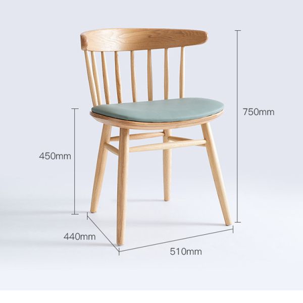 Restaurant Cafe Wood Easy Dining Chair Solid Wood Chair for Restaurant
