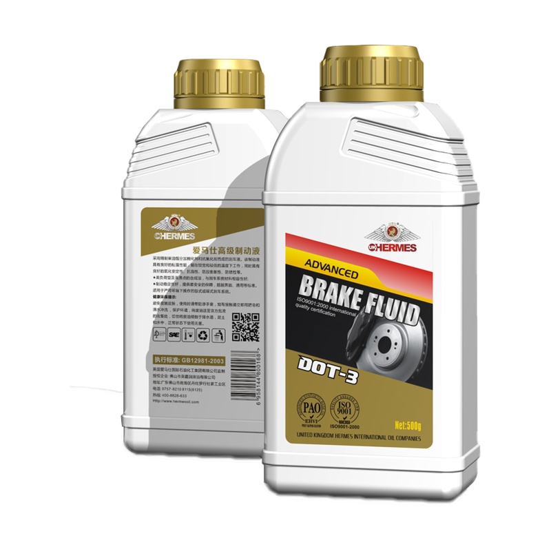 DOT-3 High-Performance Brake Fluid 500g Pack with Corrosion Control and Seal Compatibility