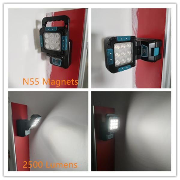 Hybrid 27W Detachable 18V / 240V Rechargeable LED Work Light With Magnet