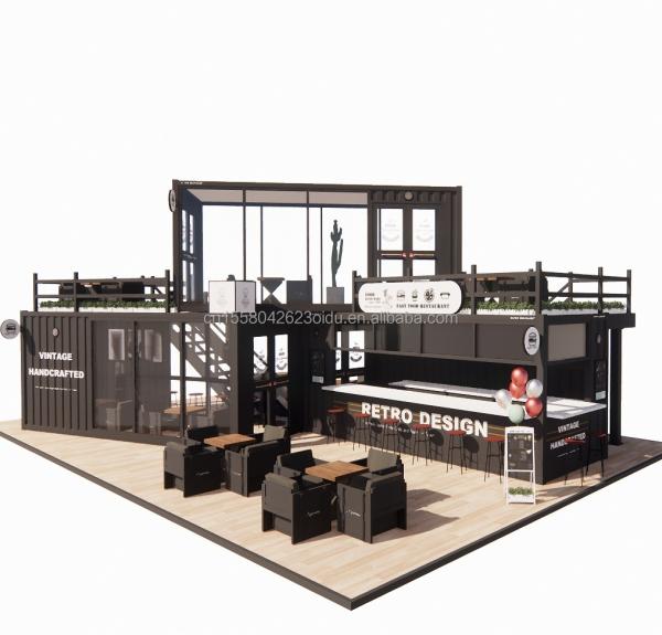 Construction préfabriquée pliable magasin portable entrepôt immeuble de bureaux expédition conteneur maison de déménagement remorques avec couleur personnalisée