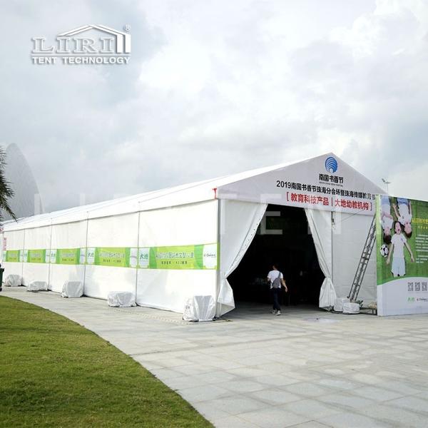 Outdoor Clear Span Book Fair Trade Show Tent Wind Resistance 100 Km/H