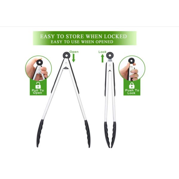 CIQ одобрило схваты еды силикона, схваты кухни металла PVC свободные