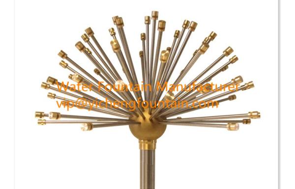 Hemisphere Crystal Water Fountain Nozzles With Brass / Chrome Material 1-1/2 - 3