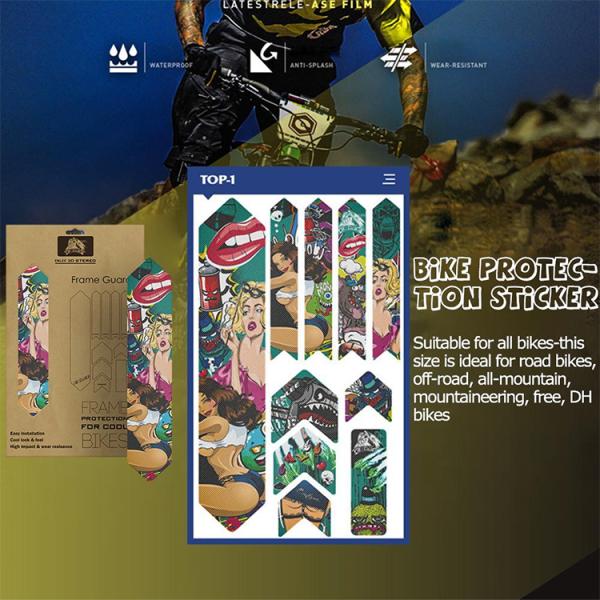 PVC Bike Stickers for Anti-slip MTB Frame Protection and Customized Road Bike Design