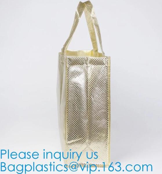 Metallic Laminated Non Woven Bag Eco-Friendly Cheap Promotional Shopping Non Woven Bag Recyclable Zip Non Woven Bag For
