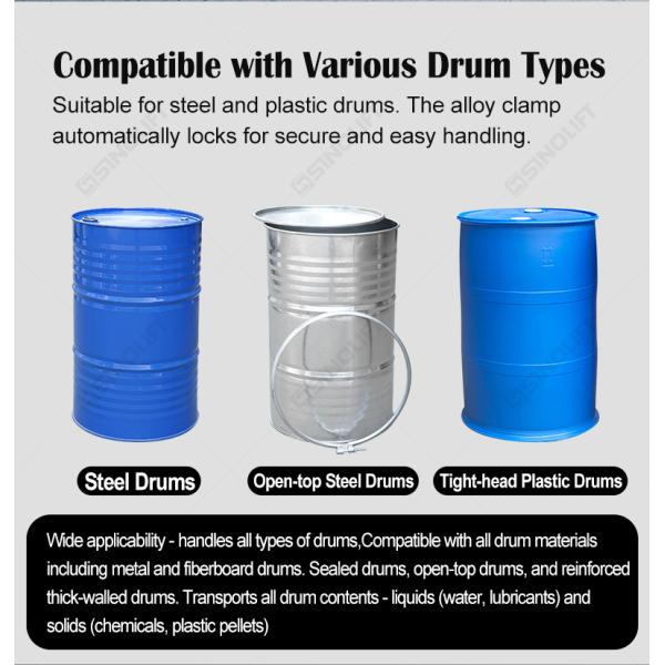 DG500 / DG1000 / DG1500 / DG2000 Heavy-Duty Forklift Mounted Drum Grab