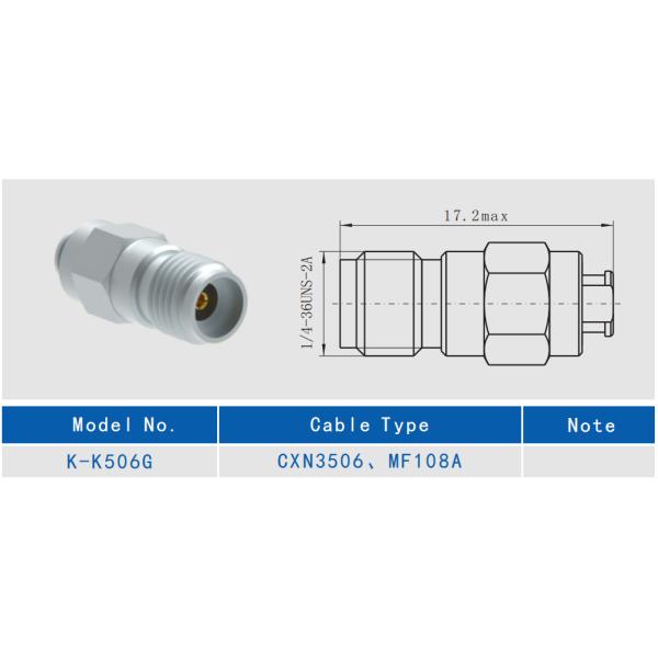 Acero inoxidable serie K2.92 macho ángulo derecho RF conector coaxial