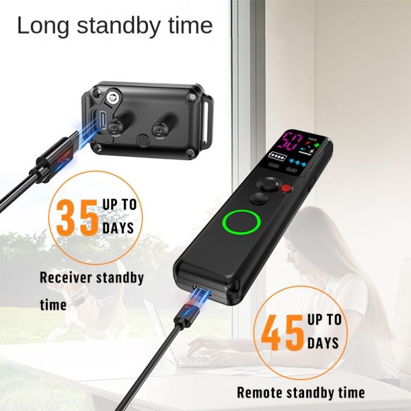Innovation Design Eco-friendly ABS Material Color Screen IP67 Waterproof Rechargeable Long Battery Life Wireless Dog Training