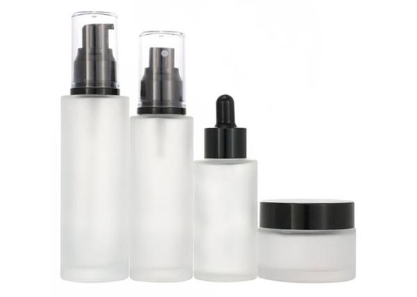 JIAZI 30g 50g Empty Cosmetic Bottles Jar Set Frosted Glass Eco Friendly