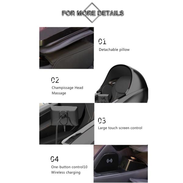 110V Shiatsu Leather Back Heated Electric Massage Chair With Shoulder Stretch