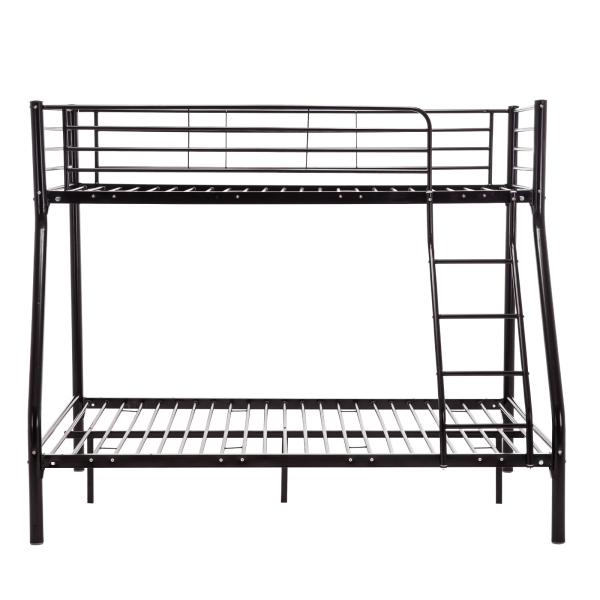 Black Heavy Duty Strong Military Bunk Bed , Steel Bunk Beds For Adults