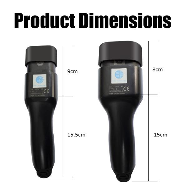 KIWI Portable Electric Vehicle Charger Cable Type 1 to Type 2 Flame Class UL94-V0