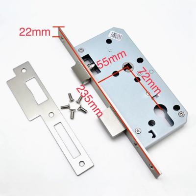 Corpo de fechadura de porta inteligente de aço inoxidável para banheiro Acessórios de portas deslizantes de madeira Parafusos