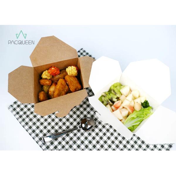 Fruit Salad Kraft Paper Takeaway Boxes Eco Friendly Oil Resistant