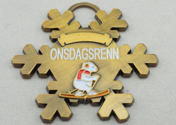 Personalized 2D or 3D Souvenir Badges / Ski Badge with Antique Gold, Nickel, Brass Plating