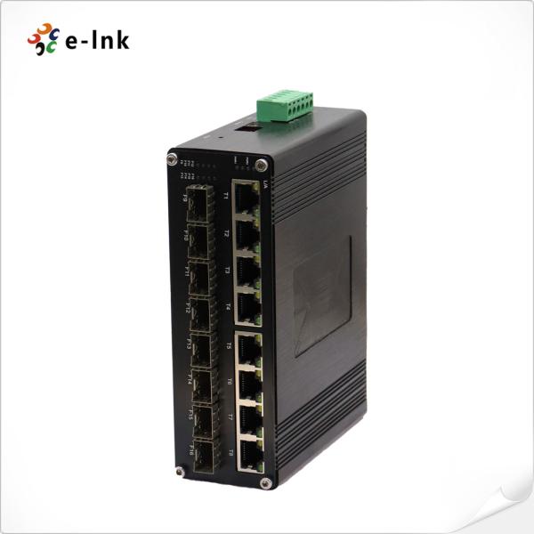 Interruptor industrial gestionado 8 SFP 8 Puertos RJ45 Conectividad remota robusta