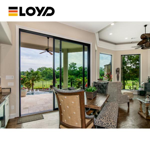 Double Track Aluminum Patio Sliding Door Left / Right Opening Direction