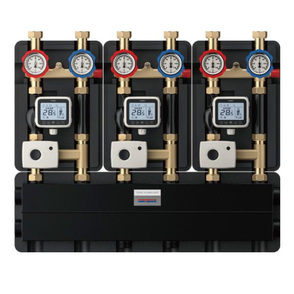 8163-A Water Mixing Cogeneration Center for Multiple Heating Source System Grouped with Triple Electric Regulating Units