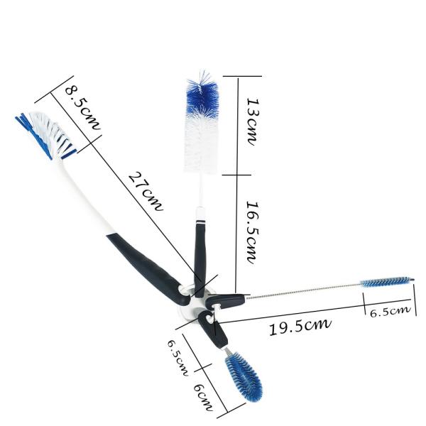 Daily Household PP Bottle Washing Brush Set 35cm Eco Friendly