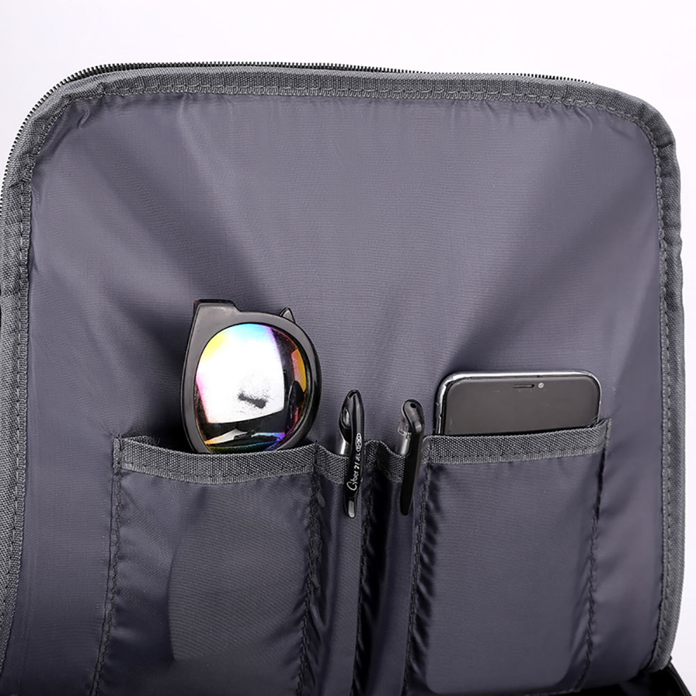 For Laudtec Unisex Business Laptop Backpack Durable Nylon USB Charging Port Large Capacity Zipper Closure Custom Logo DNB149 Wholesale OEM/ODM/Private Label