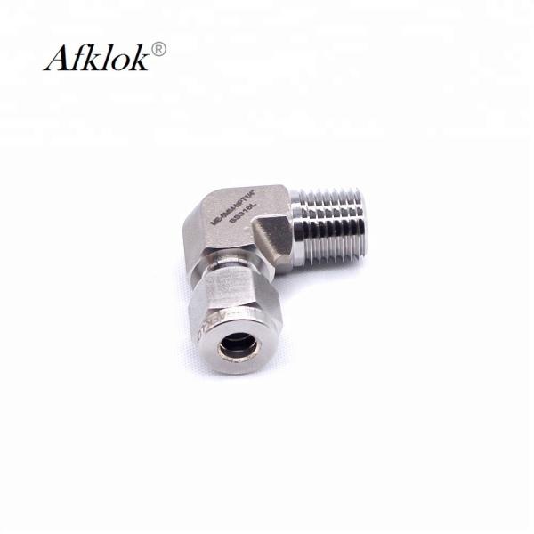 90 conector rosqueado do encaixe de tubo do grau 316 de aço inoxidável