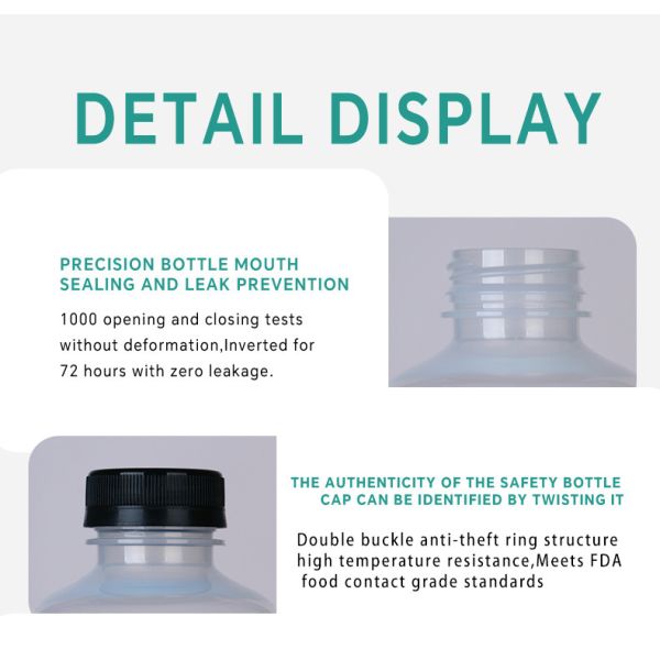 200 Ml Capacity Plastic Bottle with Leakproof Lid and Straw Type for Beverage Storage