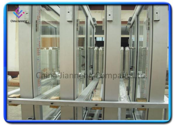 6063 Springdoor Aluminium Folding Sliding Doors With Wood Grain Finish