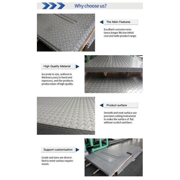 304 Stainless Steel Sheet Plates Floor Diamond 0.125