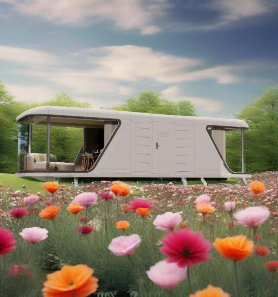Prefab Beach Small Capsule Luxury Home Mobile Room Container Outdoor Hotel 2 Bedroom Pod Modular House