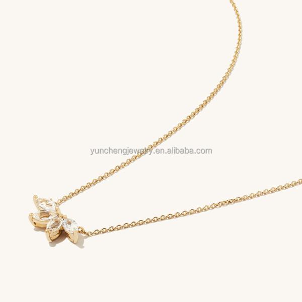 925 Серебряный 14K Покрытый Ожерелье 18 