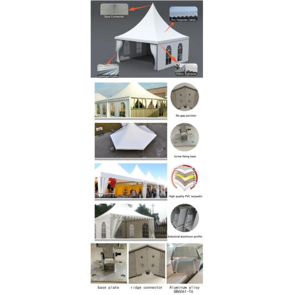Пагода Алюминиевая водонепроницаемая УФ-устойчивая и ветронепроницаемая пагода палатка для вечеринок и так далее