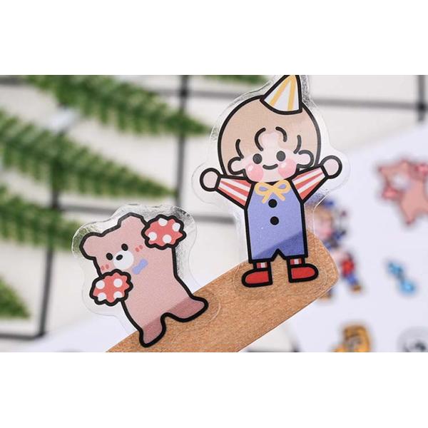 L'huile de feuille d'autocollant de bande dessinée de l'originalité DIY collent l'autocollant transparent de PVC