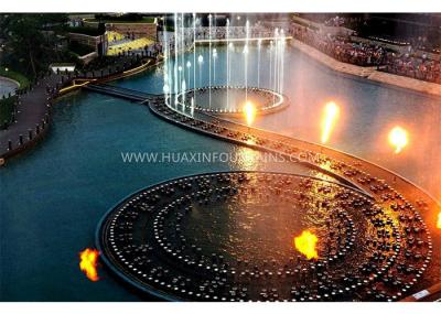 Beautiful Decorative Flaming Water Fountain IP68 273×273×800 Mm Custom Design