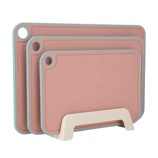 Plastic Cutting Boards with Deep Juice Grooves Lava Orange Durable and Dishwasher Safe