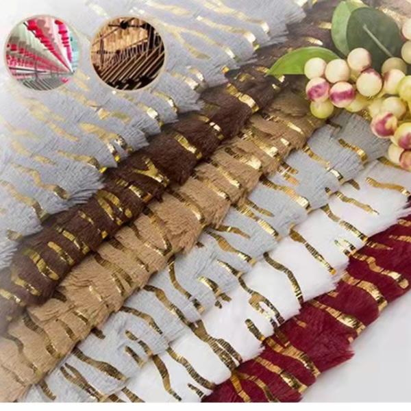 Recycled Factory Direct Sale Cheap Custom Soft 100 Polyester Recycled PV Velvet Fabric for Sofa, Polyester Golden Bronze Fabric