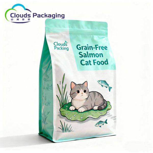 Custom Printing Baby Pet Food Bags Cat Food Standing Flat Bottom Pouch