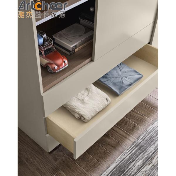 Меламинная отделка фанеры Каркас итальянский стиль минимализм Сдвижные двери шкафа для спальни