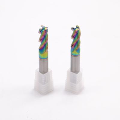 Drow Carbide End Mill Drills And Customized Corner Radius Inner R Cutter com revestimento DLC