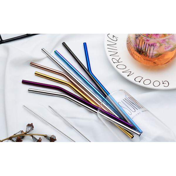 Unbreakable Short Metal Drinking Straws For Freeze Juice Puddings Fruit Jellies