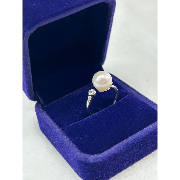 Professional factory Split shank pearl ring factory direct single pearl 925 silver natural freshwater pearl ring
