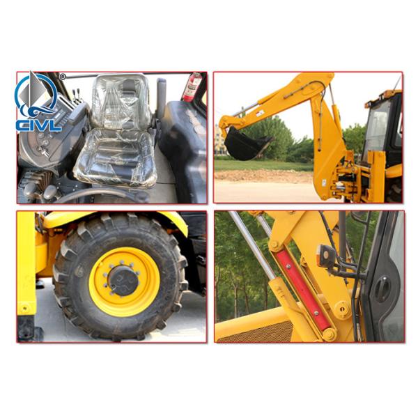 Agricultural Front Digging And Rear Shovel Excavator Loader 58kw 10-20 Backhoe Loader