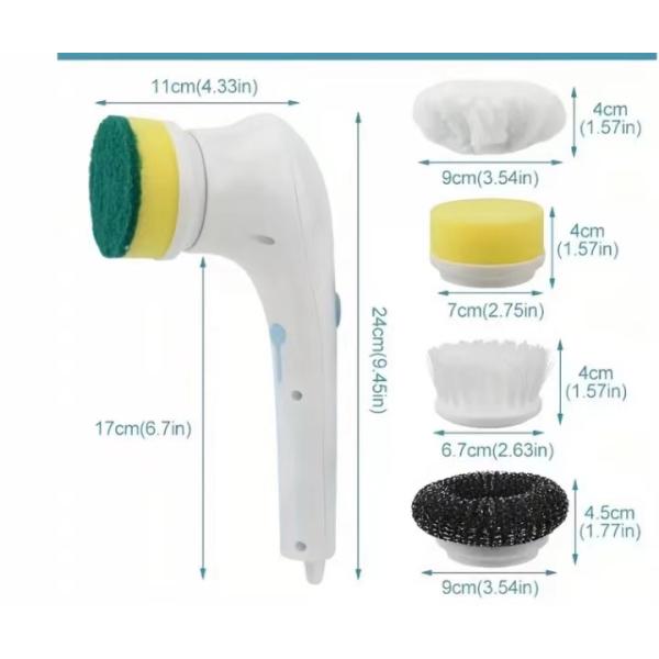 Replaceable Brush Heads Handheld Cleaning Brush for Electric Spin Scrubber in Kitchen