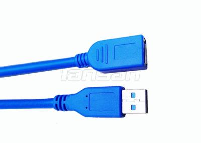Homem de alta velocidade azul de USB 2,0 do cabo de dados de USB do revestimento de PVC micro ao cabo de dados fêmea