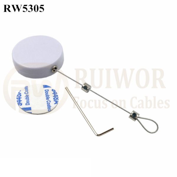 RW5305 Round Security Display Tether Plus Adjustalbe Lasso Loop End By Small Lock And Allen Key