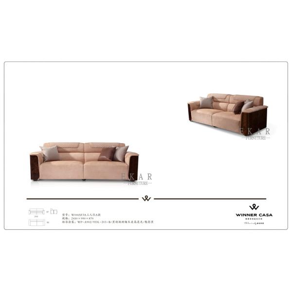 Luxury Modern Design 7 Seater Nubuck Leather Sofa Set  W006SF1A