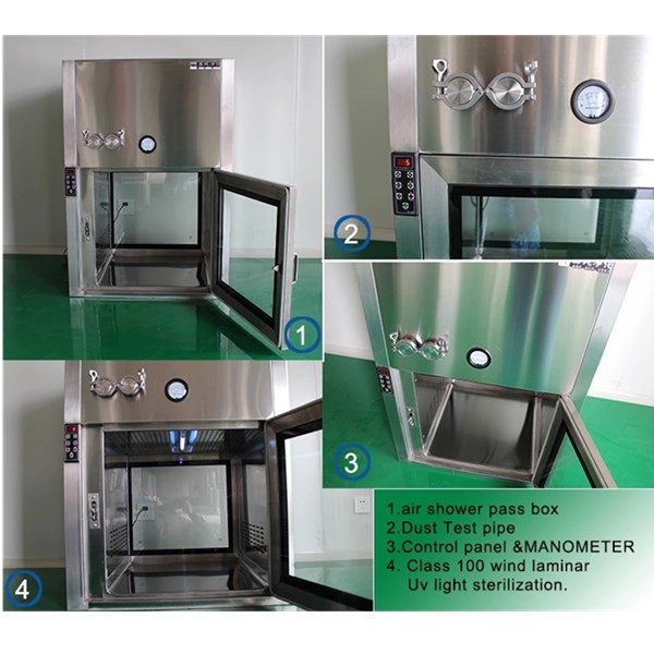 GMP Standard Dynamic Air Shower Pass Box For Pharmaceutical Factory